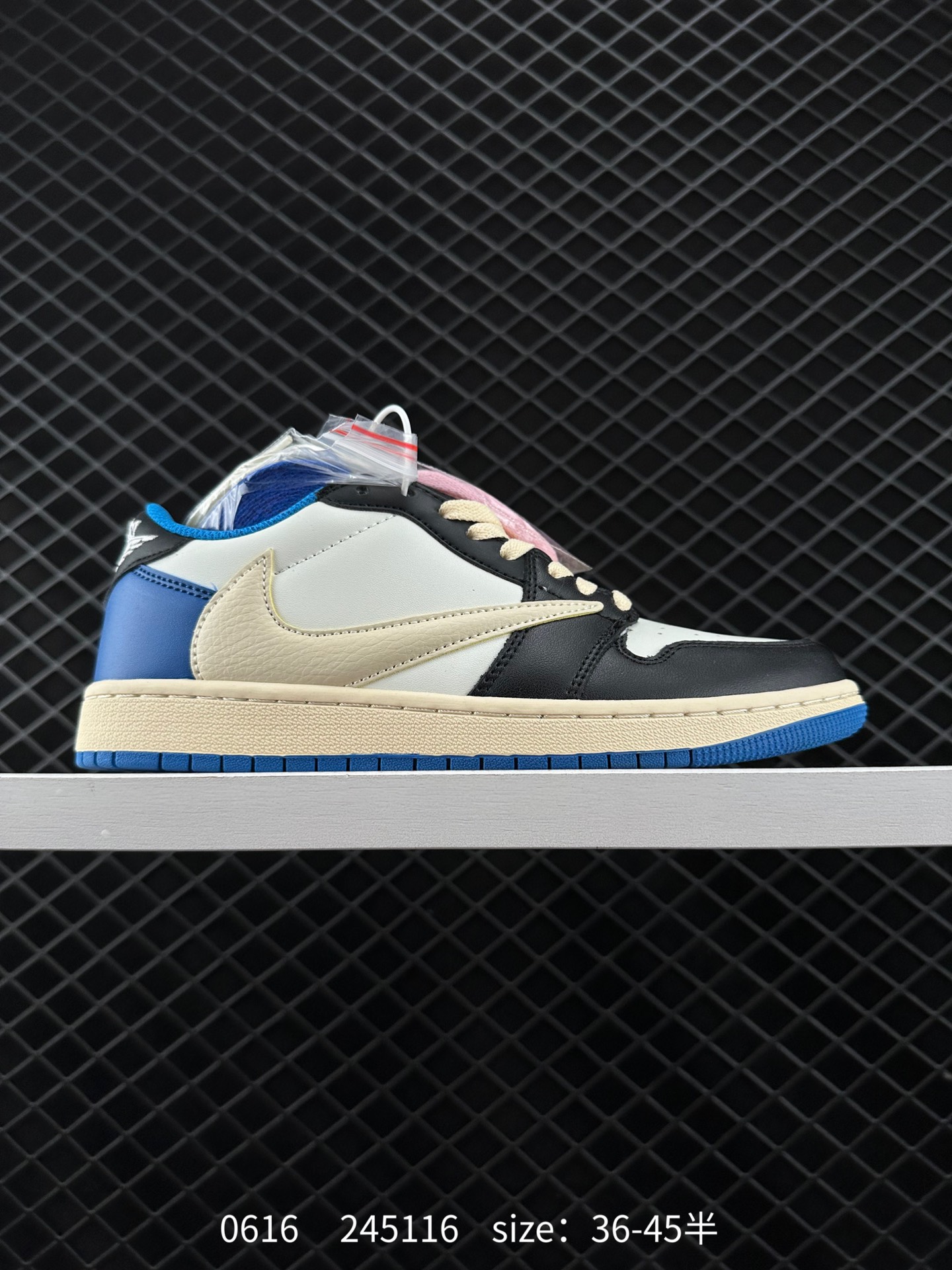 Fragment Design x Travis Scott x Nike Air Jordan 1 Low OG SP”Military Blue”